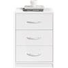 AVANTI TRENDSTORE - Pepe - Comodino in legno laminato con 3 cassetti. Disponibile in diversi colori. Dimensioni LAP: 38,5x54,2x28,2 cm (bianco)