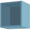 Liberoshopping Pensile cubotto sospeso in legno 30x30 cm (Con Vano a Giorno, Azzurro Opaco)