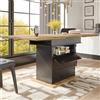 Moimhear Tavolo da pranzo telescopico (110-140x80x75cm), tavolo da cucina pieghevole, tavolo da pranzo allungabile, per cucina, con tre ripiani (stile 1, nero+legno)