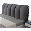 DEVINK Cuscini Testiera Letto Matrimoniale Imbottita, Copri Testiera Rimovibile E Lavabile, Addensato Cuscini Grandi Per Testata Letto Anti-Collisione Legno/Ferro/Pelle Copertura(120x60cm,Dark Gray)