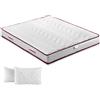 ITALYMATERASSI Materasso Matrimoniale MEMNATURE 175x190 cm in Memory Foam con Cuscini, Alto 20 cm, Antiacaro e Antibatterico, Dispositivo Medico Detraibile, Made in Italy