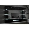 Furnitech C81 Future Pareti attrezate, Soggiorno moderno, Set mobile TV, Armadio moderno, Pensile (Led blu, C81-HG-B1 1B)