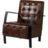 MASSIVMOEBEL24.DE Poltrona in Vera Pelle - Marrone 67x76x83 Iron Label #14