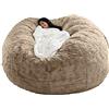 WXQY Puff Poltrona a Sacco Fodera per Pouf a Sacco da Esterno Puff Bean Bag Chair XXL Senza Imbottitura Gigante in Tessuto per Adulti Bambini, Pouf da Soggiorno, Grande Poltrona Copertura