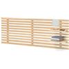 DHOME Testiera con Mensole in Legno Riciclato DM da Appendere alla Parete Stile Pallet Letto Vintage Nordico Supporti Inclusi (Stile Giapponese, Legno naturale, 160cm)