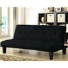Arredo Divano letto Divanetto reclinabile a letto solido e imbottitura spessorata misure aperto 164x75x36 cm … (Divanetto Nero Tessuto)