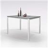 POINT SRL Tavolo PLUTONE all. 110X70 Bianco E Cemento