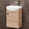 Planetmöbel Set di mobili da bagno lavabo con mobiletto 40 x 60 x 29 cm per bagno e WC ospiti, rovere Sonoma