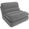 Ailatimogo Pouf da divano, sedia da terra con schienale, comodo divano pigro, compressione in un unico pezzo, extra spesso, sedia da camera, salotto, camera da letto (Grigio)