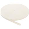 QUARKZMAN Nastri in Sbieco Twill, 41M x 10mm Nastro di Cotone in Tessuto Rotolo Nastro a Spina di Pesce Fettuccia per Abbigliamento Accessori Borse Cucito Fai da Te Rilegature, Bianco Beige