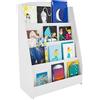 CLP Libreria Melfa I Portariviste con 4 Scomparti I Scaffale per Libri per Bambini I Organizzatore Bianco, Dimensione:60 cm