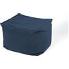 chilly pilley Pouf In Velluto Riempito Di Polistirolo Espanso Sfoderabile Con Doppia Fodera Cuscino Da Pavimento Cuscino Sedile Sgabello Poggiapiedi Vari Colori (Blu)