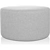 Deshome Pouf Poggiapiedi Ø 80 cm Made in Italy, Sgabello Imbottito per Divano, Soggiorno e Camera da Letto - Puff Venere (Grigio)