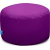 Bruni - Pouf rotondo, per interni ed esterni, ideale come poggiapiedi, per yoga o meditazione, taglia L, colore viola