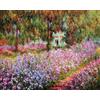 1art1 Claude Monet Poster Stampa Artistica su Tela Il Giardino Dell'Artista A Giverny, 1900 Quadro da Parete sulla Barella | Murale XXL | Immagine 50x40 cm