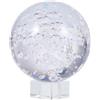 PRETYZOOM Sfera in Cristallo Liscia a Bolle con Base per Decorazioni Casa
