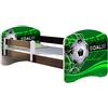 ACMA Letto per Bambino Cameretta per Bambino con Materasso Rete a doghe II WENGE (14 Goal, 180x80)