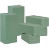 VIRSUS 6 Spugne per Fiori Freschi e Secchi 6224, Forma Rettangolare, Dimensione 23,5x11,5x8,5 cm, Spugna Verde Assorbente per composizioni Floreali per Matrimonio Feste e Centrotavola