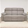 Bissolo Casa Key Divano a 3 Posti con Relax Elettrico, Tessuto Beige, 198x93x101 cm, Non Sfoderabile, Altezza Seduta 49 cm, Meccanismo Reclinabile