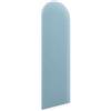 murando - Testiera Letto Imbottita, Ovale, Velluto Antimacchia, 100x20 cm | 1 Pezzo, Pannelli Decorativi per Pareti, Cuscini Testata Letto, Pannelli Imbottiti per Cameretta, Blu, Produzione EU