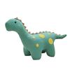 Casa Vital Sgabello per animali per bambini Dino, verde, 29 x 95 x 55 cm, pouf a forma di dinosauro, mobili per camera dei bambini, imbottiti, telaio in legno, carico massimo 100 kg