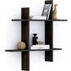 Mobili Fiver, Mensole Angelica # Noce Scuro, 90 cmx15 cmx90 cm, NO, Mensole da muro per Camera, Corridoio, Ingresso, Soggiorno, Ufficio, Made in Italy