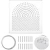 UNICRAFTALE Maschera per Piegare I Fili Elementi in Filo Quadrato 10x10 cm Pannelli per Avvolgimento di Filo Acrilico Organizzatore per Filo Interdentale con Picchetti in Metallo per Strumenti