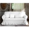 Blanc Mariclo COPRIDIVANO Shabby Chic 2 POSTI Colore Bianco