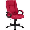 CLP Sedia da ufficio ergonomica con rotelle e regolazione in altezza, sedia direzionale regolabile in altezza, sedia girevole Sparta, Colore:rosso