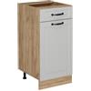 Vicco Mobiletto base per cucina R-Line, Bianco country, 40 cm