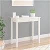 Homgoday Tavolo consolle bianco 80 x 40 x 75 cm in legno massello di pino tavolo da ingresso, tavolo da pranzo per soggiorno, ingresso, corridoio