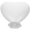 DOITOOL Modello di Cuore in Schiuma Bianca da 22 CM con Base Robusta Decorazione Fai da Te per Matrimoni Centrotavola e Composizioni Floreali Cuore Artigianale in Polistirolo per