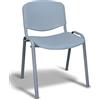 GALIZIA prjme GALIZIA PRIME SEDIA FISSA IMPILABILE PER CONFERENZA WE ATTESA, TELAIO IN ACCIAIO VERNICIATO ALLUMINIO, SEDILE E SCHIENALE SEPARATI IN PLASTICA RESISTENTE ANTIGRAFFIO IN VARI COLORI (GRIGIO, 2)
