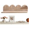 Miyanvuo Mensole Da Parete Boho | Decorazione In Legno Boho - Scaffale per Archivio in Legno,Per Bagno Camera Da Camera Dei Bambini Cucina Soggiorno Ufficio Appartamento