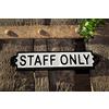 Antikas - Piastra in ghisa con la Scritta Staff Only (Accesso Vietato) - Placca da Parete solamente Arresto per collaboratori