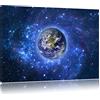 Pixxprint Pianeta Terra nello Spazio Stampa su Tela 80x60 cm Artistica murale