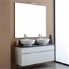 Kiamami Valentina Mobile Bagno Sospeso 120 Cm Bianco Top Antracite Specchio