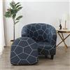Morbuy Copripoltrona Elasticizzato 1 Posto, 2 Pezzi Chesterfield Con Cuscino Separato Universale - Lavabile Fodera per Soggiorno Bar Reception (Calcio a Quadri)