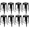 Yizhe 8 Sgabelli Alti da Bar Industrial, Sgabelli Molto Impilabili, Moderni, Robusti, Sgabelli Bar 76 cm in Metallo Ferro, Nessuna Necessità di Installazione (8)