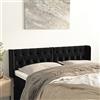 IBUQDDV Testiere Letto Matrimoniale Testiera Letto Matrimoniale Testata Letto Matrimoniale Spalliera Letto Matrimoniale Testiera ad Orecchio Nera 163x16x78/88 cm in Velluto per Dormitorio Salone Soggiorno