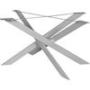 Magnetic Mobel Orion Table Base Design - Struttura a croce per tavolo in acciaio massiccio con profilo in metallo, 8 x 2 cm (grigio)