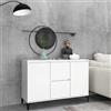 Generico Credenza Bianca 102x35x70 cm in Legno Multistrato,Mobili,Armadietti e portaoggetti,Buffet e credenze-806112