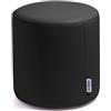 Avalon - Pouf Poggiapiedi Rigido CILINDRO Mamba Ignifugo Classe 1IM in Ecopelle Nautica, Puff Poggiapiedi, Seduta da Interno ed Esterno, Professionale Comodo Impermeabile, Made in IT(35cm-Nero)