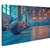 islandburner Quadro su tela Gym Fitness Studio scena dinamica in un Crossfit Studio Immagini da parete Poster