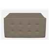 cecaro group POUFF POUF CONTENITORE ECOPELLE PANCA BAULE IMBOTTITO BOTTONI TRAPUNTATO VARI COLORI (TORTORA)