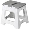 Vigar Compatto Sgabello Pieghevole per Adulti, 32 cm, Sgabello Pieghevole Portatile Antiscivolo per Casa, Cucina, Bagno, Campeggio, Doccia, Supporta fino a 150 kg, Grigio Zeroline