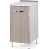 Linea Azzurra Base 30 Mobili Cucina Componibile con 1 Anta e 2 Ripiani in Legno Made in Italy H85xL30xP50 cm Elegante Funzionale Facile da Montare (Olmo)