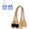 Generico Manici Borsa,Manici per Borse Uncinetto,Manici per Borse Lunghi Corti Sottili Manici in Pelle PU tracolle per O Bag Manici per Borse da Tenere a Mano per la Realizzazione (Cachi, 51CM)