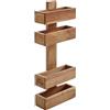 FineBuy Portagiornale Legno Massiccio Acacia 30x72x10 cm Portagiornali | Portariviste Porta Giornali Moderno | Porta riviste da Parete