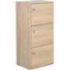 HOMCOM Mobiletto Multiuso con 3 Ripiani in Legno e 3 Antine per Casa, Camera, Soggiorno o Ufficio, 48x34x100cm